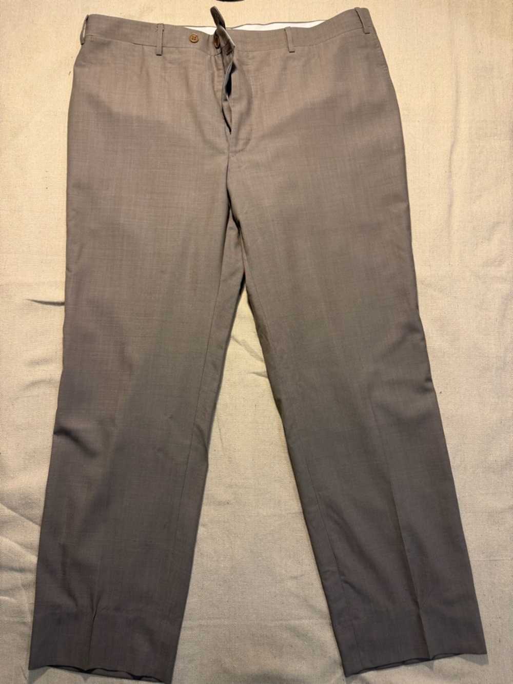 Canali Impecabile 54 36 X 29 Light Brown Used Mint Hem 2 Inches Dress Pants